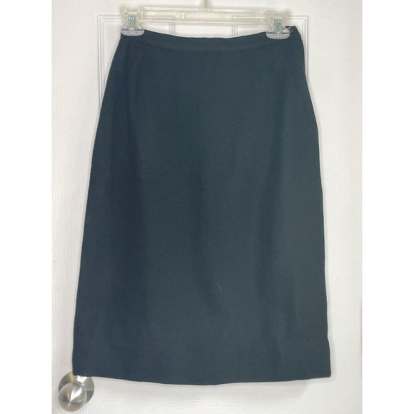 Vintage Dresses & Skirts - ***SOLD*** Vintage 100% Black Wool Skirt Jean Castle NWT